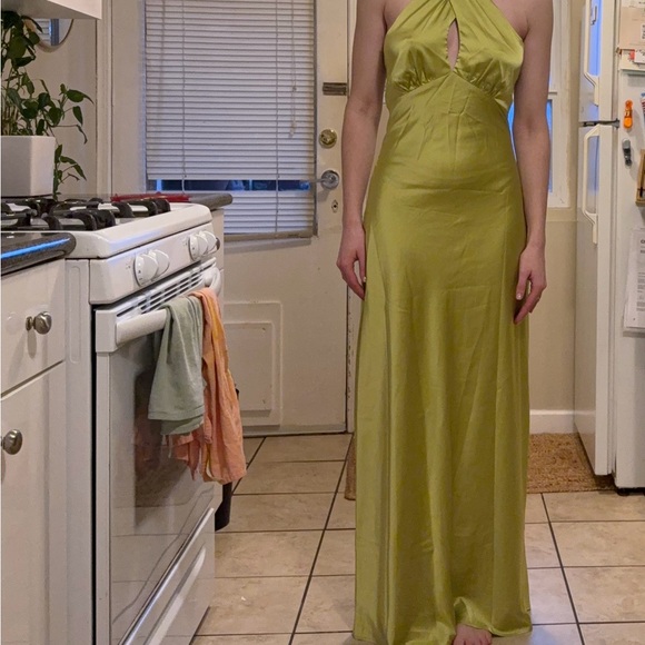 Peppermayo Chartreuse Halter Maxi Dress - Picture 7 of 8